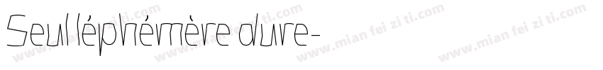 Seul léphémère dure字体转换
